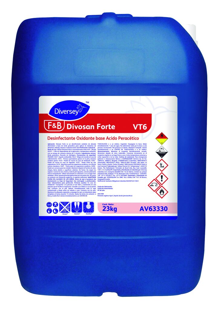 DIVOSAN FORTE 23kg - Desinfectante a base de ácido peracético (15% ...