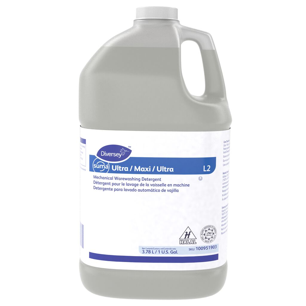 Suma® Ultra L2 L2, 1gal, 4/CT - Mechanical Warewashing Detergent