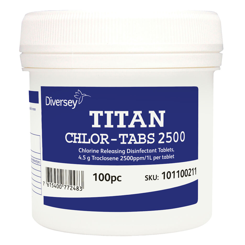 Titan Chlor Tabs 2500 6x100pc - Chlorine based sanitising tablets (4.5g ...
