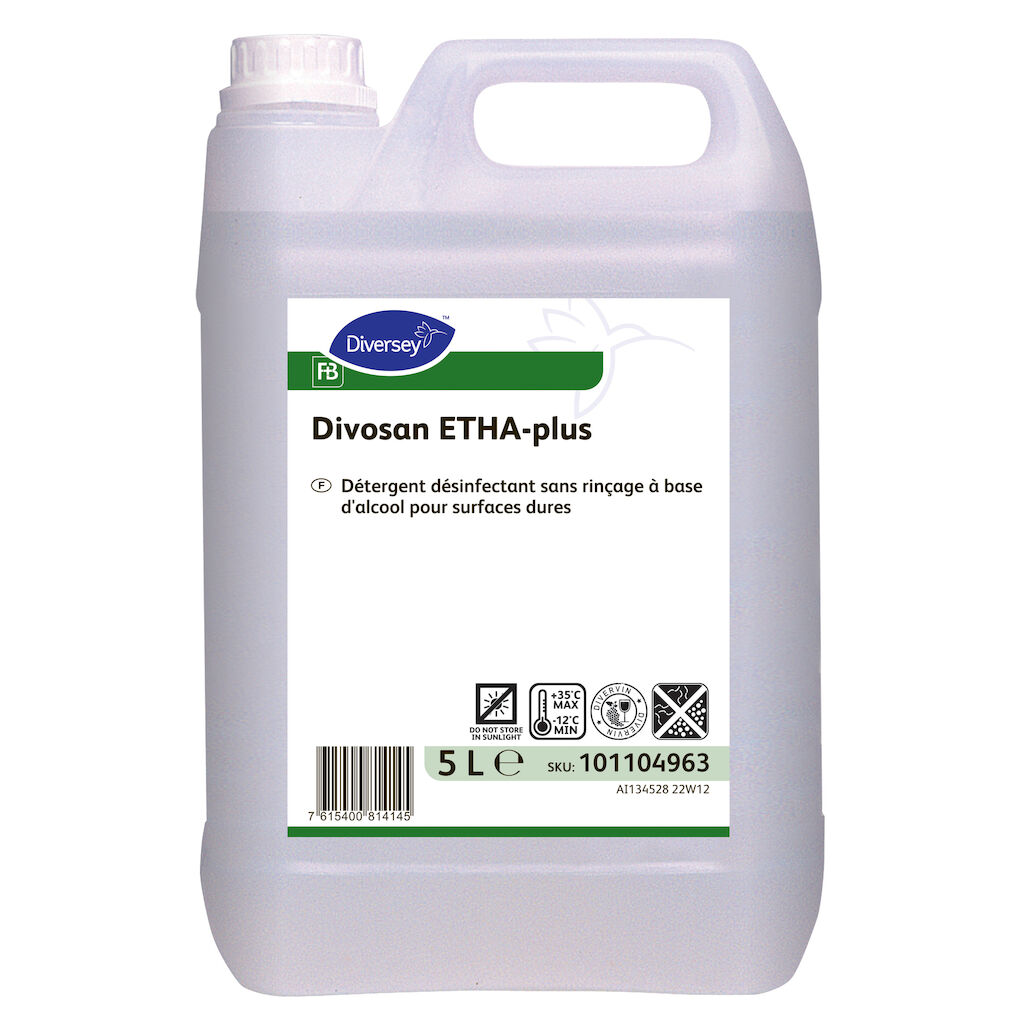 Divosan ETHA-plus 2x5L - Détergent désinfectant sans rinçage pour ...