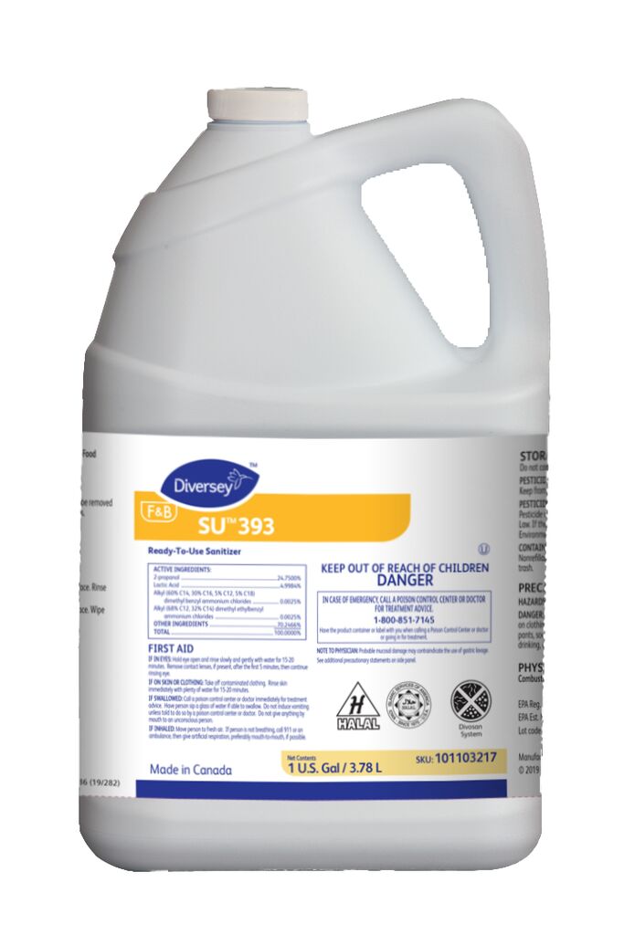 SU 393, 1gal, 4/CT - RTU SPRAY CLEANER AND SANITIZER | Solenis Products