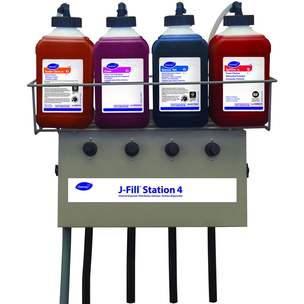 J-Fill® Station 4 Chemical Dispenser, 1ea, J-Fill® / QuattroSelect