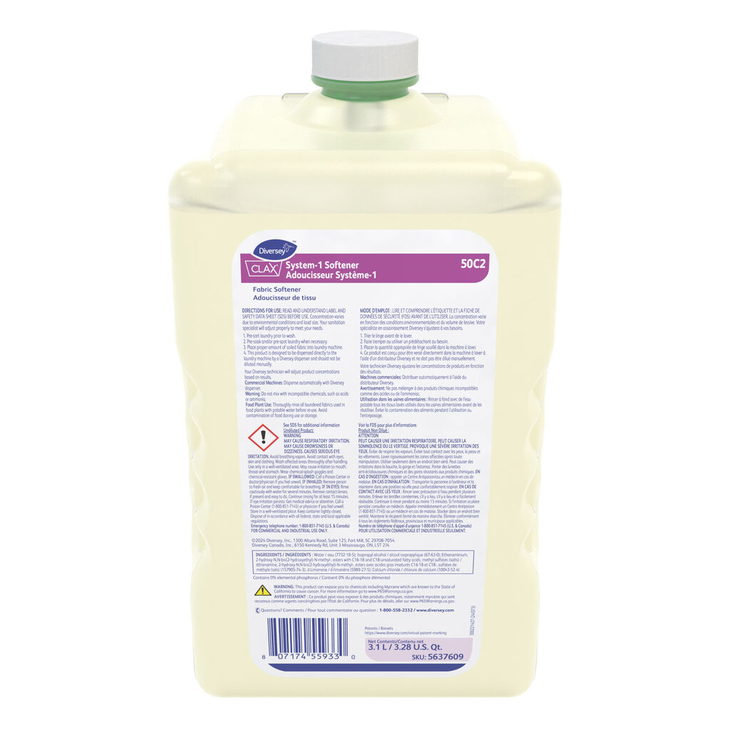 Clax® System-1 Sour 60D2 60D2, 3100ml, 2/CT - Laundry Neutralizer