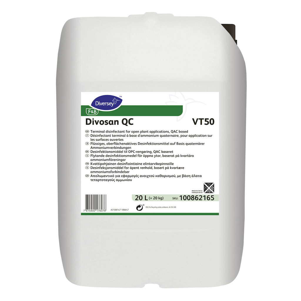 Divosan QC VT50 20L - Terminal disinfectant for open plant applications ...
