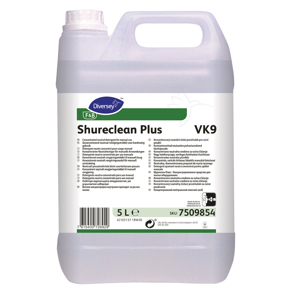 Shureclean Plus VK9 2x5L - Detergente neutro concentrado para uso