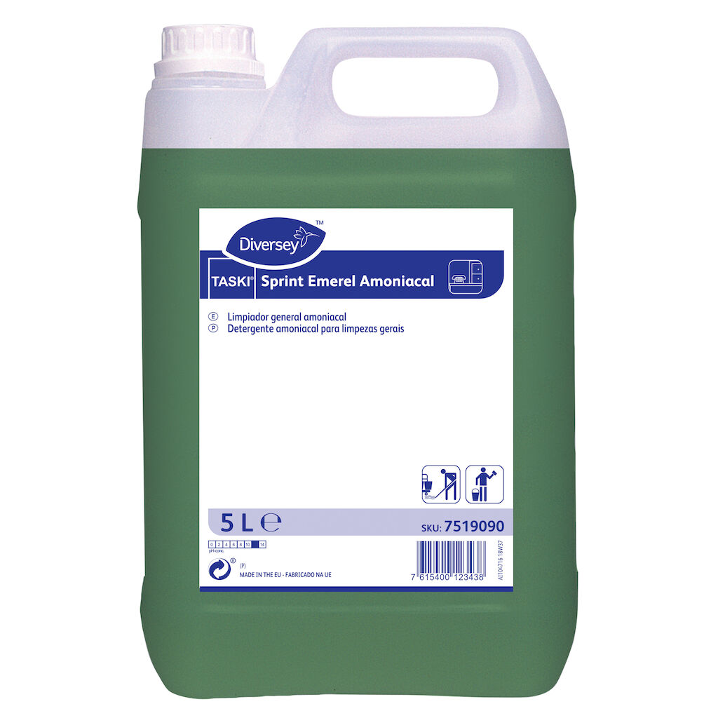 TASKI Sprint Emerel Amoniacal 2x5L - Detergente amoniacal con poder ...