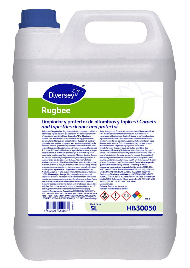 RUGBEE 4x5L - Limpiador y Protector de Alfombras y Tapices | Solenis ...