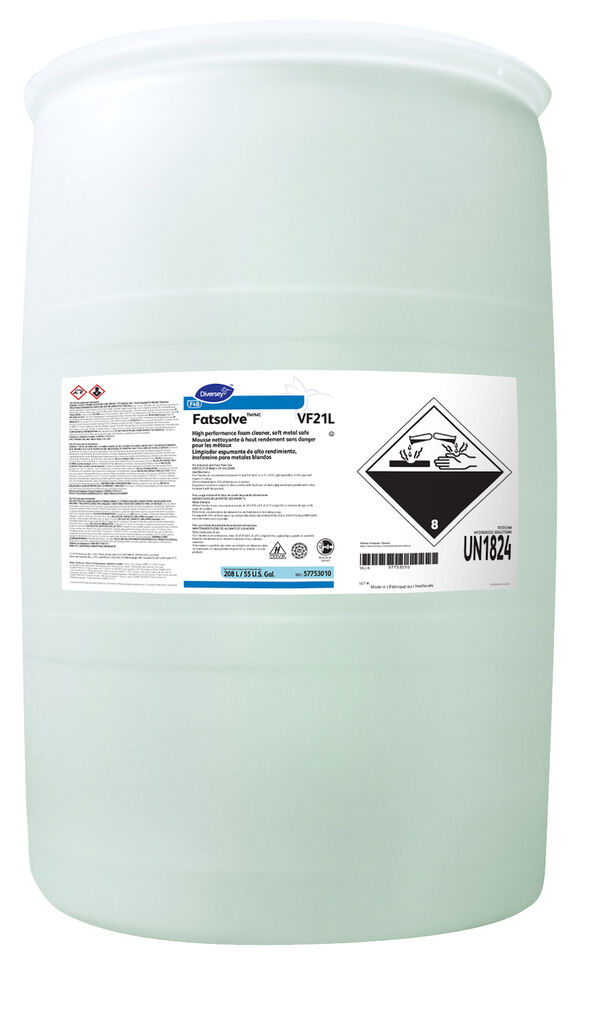 Fatsolve, 55gal - High performance foam cleaner, soft metal safe ...