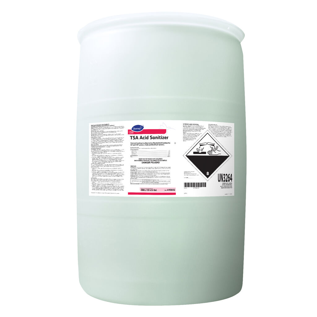 TSA ACID SANITIZER, 55gal - Non-Iodine Blended Acid Sanitizer for CIP ...