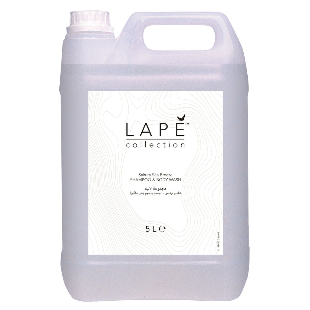 LAPĒ Collection Sakura Sea Breeze Shampoo & Body Wash 2x5L - Svanen-certifierat, väldoftande, vårdande schampo och kroppstvätt